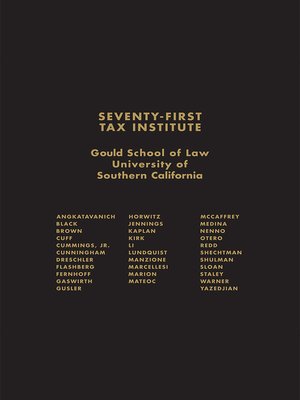 cover image of Seventy-First Tax Institute